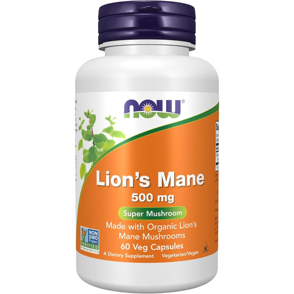 Now Foods Lion's Mane 500 mg 60 Veg Capsules